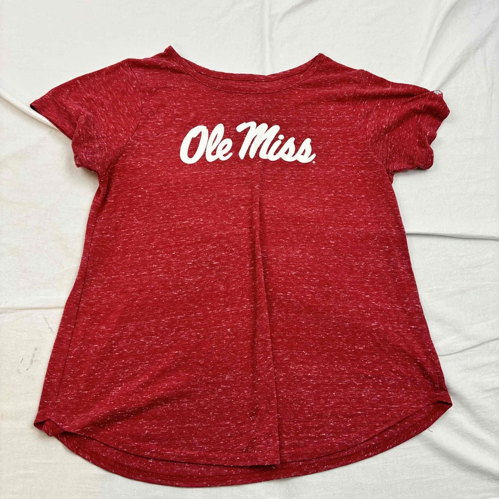 Redshirt Womens Ole Miss Rebels T Shirt Short Sleeve Graphic Text Medium